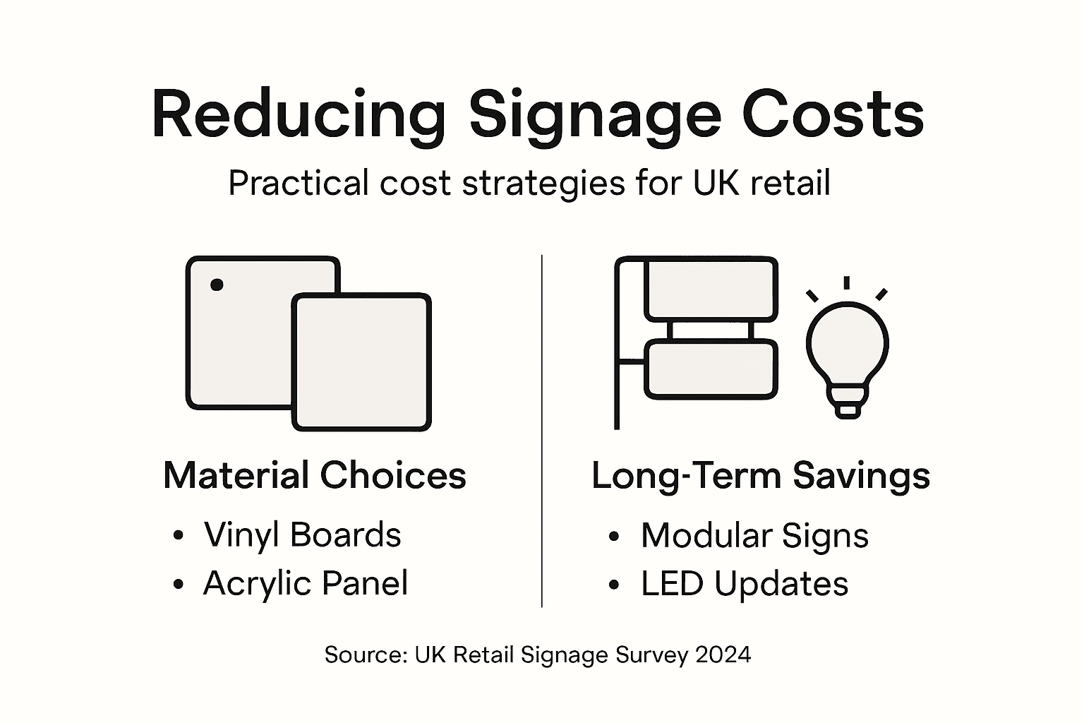 Reduce Signage Costs: Smart Strategies for UK Retail