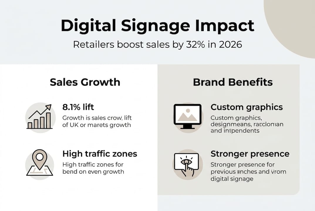 Infographic shows digital signage sales and brand benefits