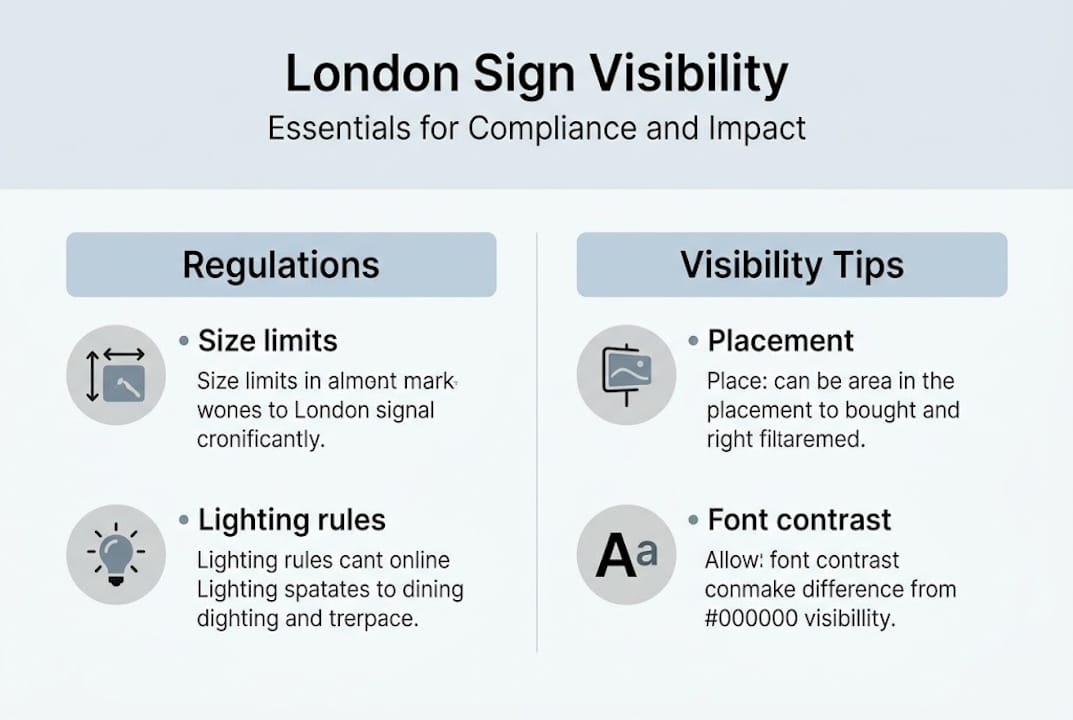 Sign Visibility Guidelines: Enhancing Business Impact London