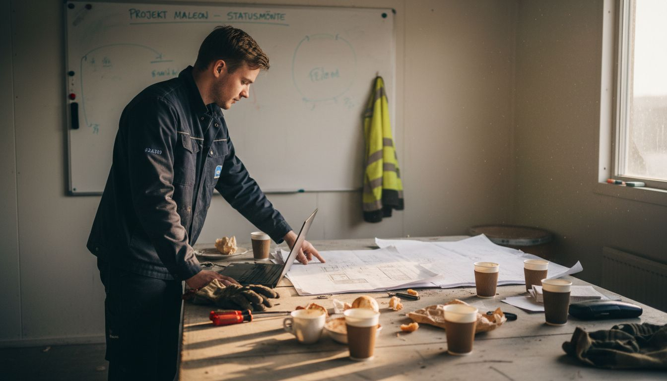 Som arbetsledare ser man till att byggprojektet flyter på och att ansvarsområden är tydligt fördelade mellan teamet.