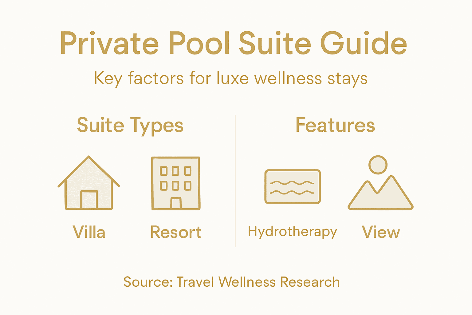 Infographic of suite types and key features
