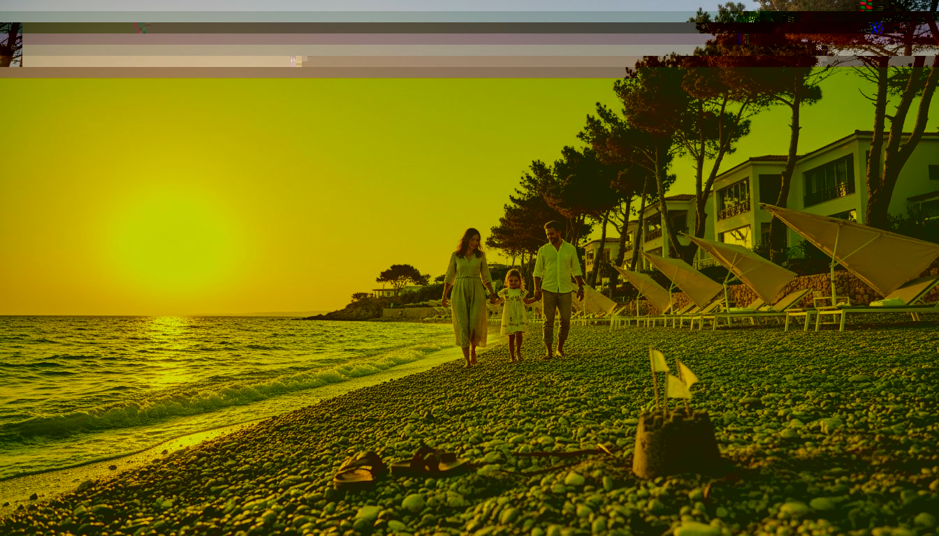 Couple walks in Rhodes historical district