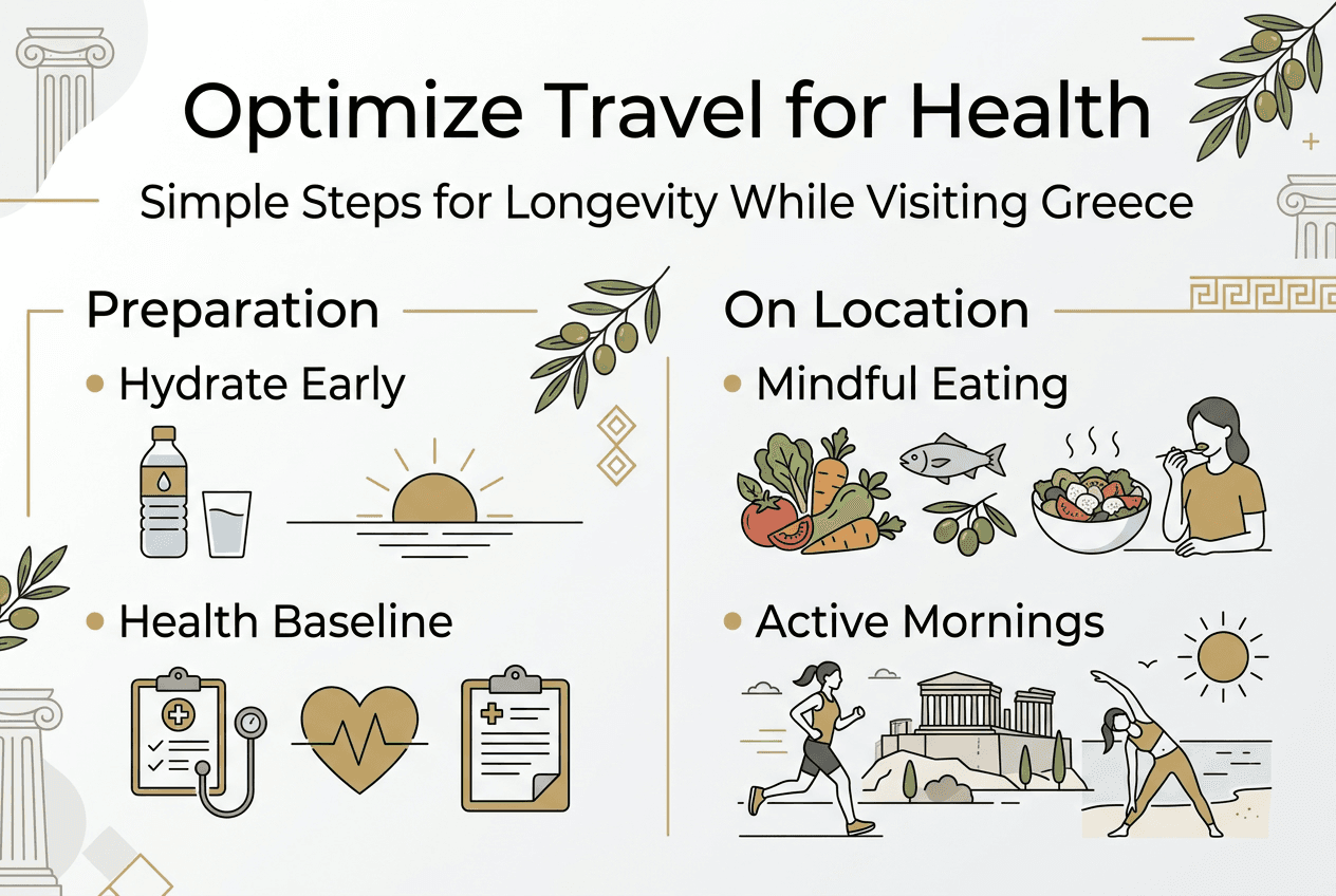 Infografični zdravstveni nasveti za potovanje po Grčiji