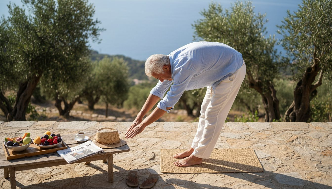 Jutranja wellness rutina na grški terasi