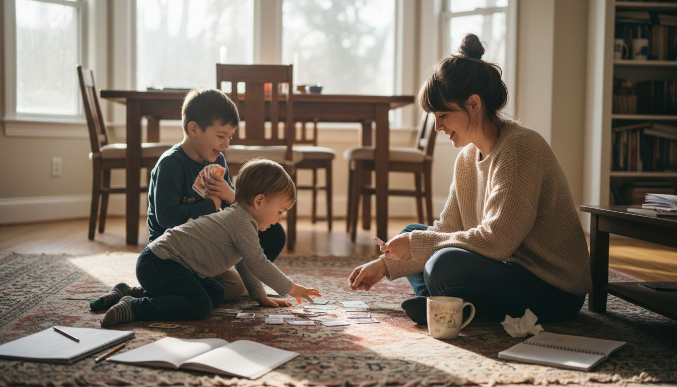 Parent and children card game session