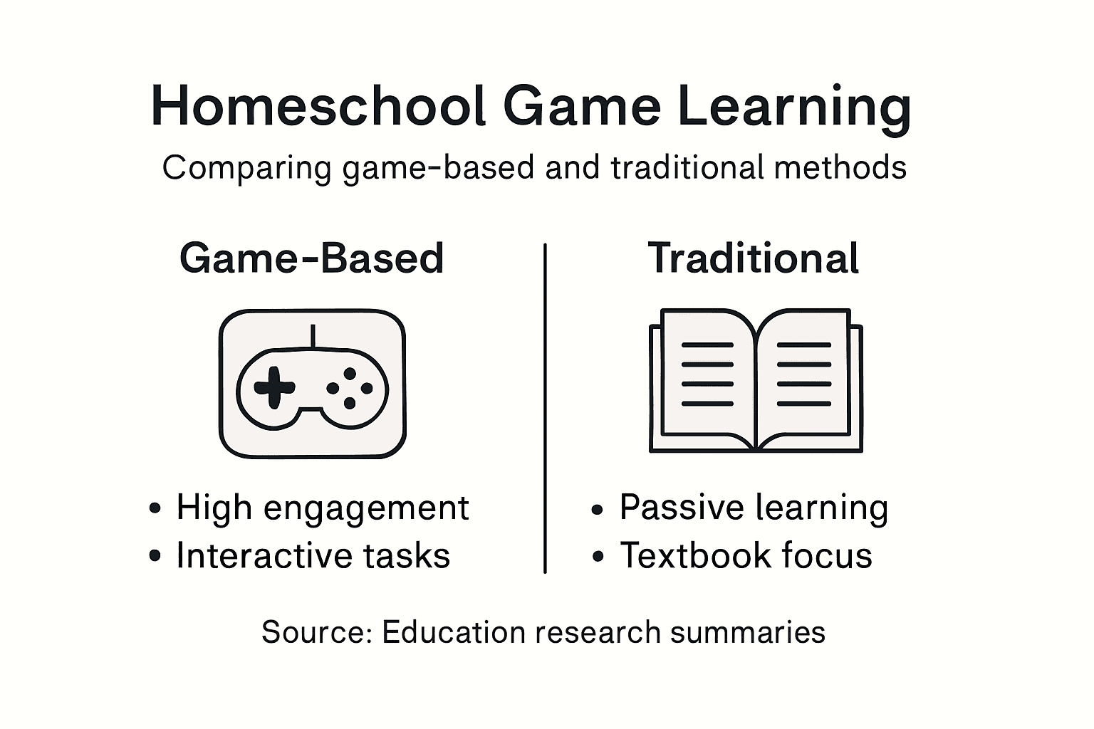 Infographic comparing game-based and traditional learning