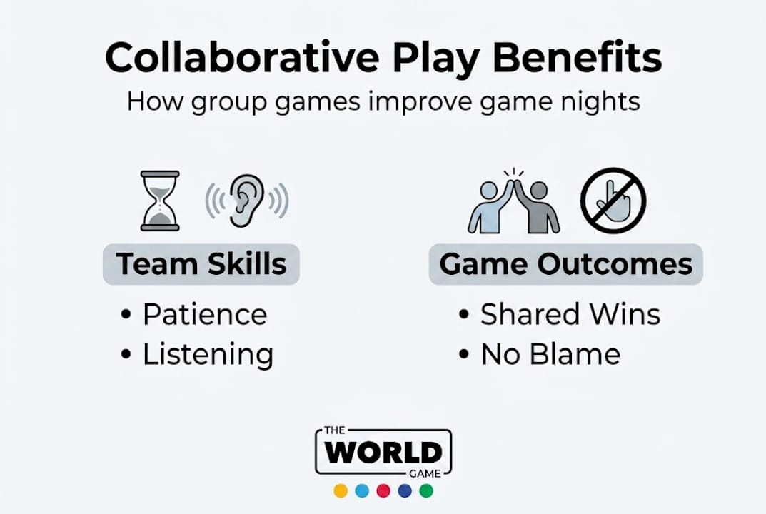 Infographic about collaborative play benefits