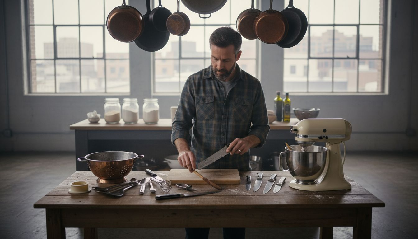 Arranging durable versatile kitchen tools