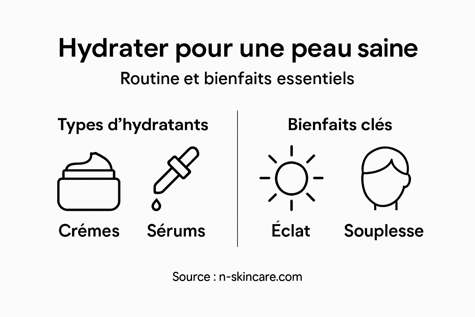 Infographie : les bienfaits d’une hydratation quotidienne pour la peau