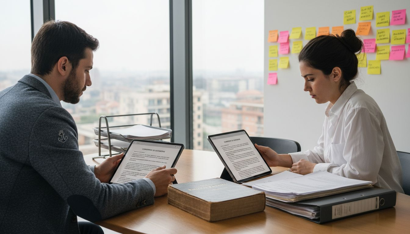 Il team legale si confronta sulle nuove soluzioni digitali per ottimizzare il lavoro.