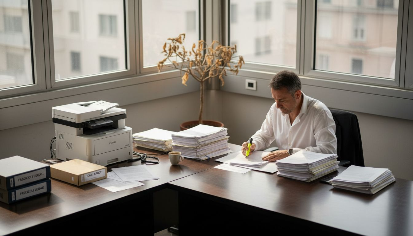 L’avvocato sta seguendo la pratica per la registrazione del marchio.