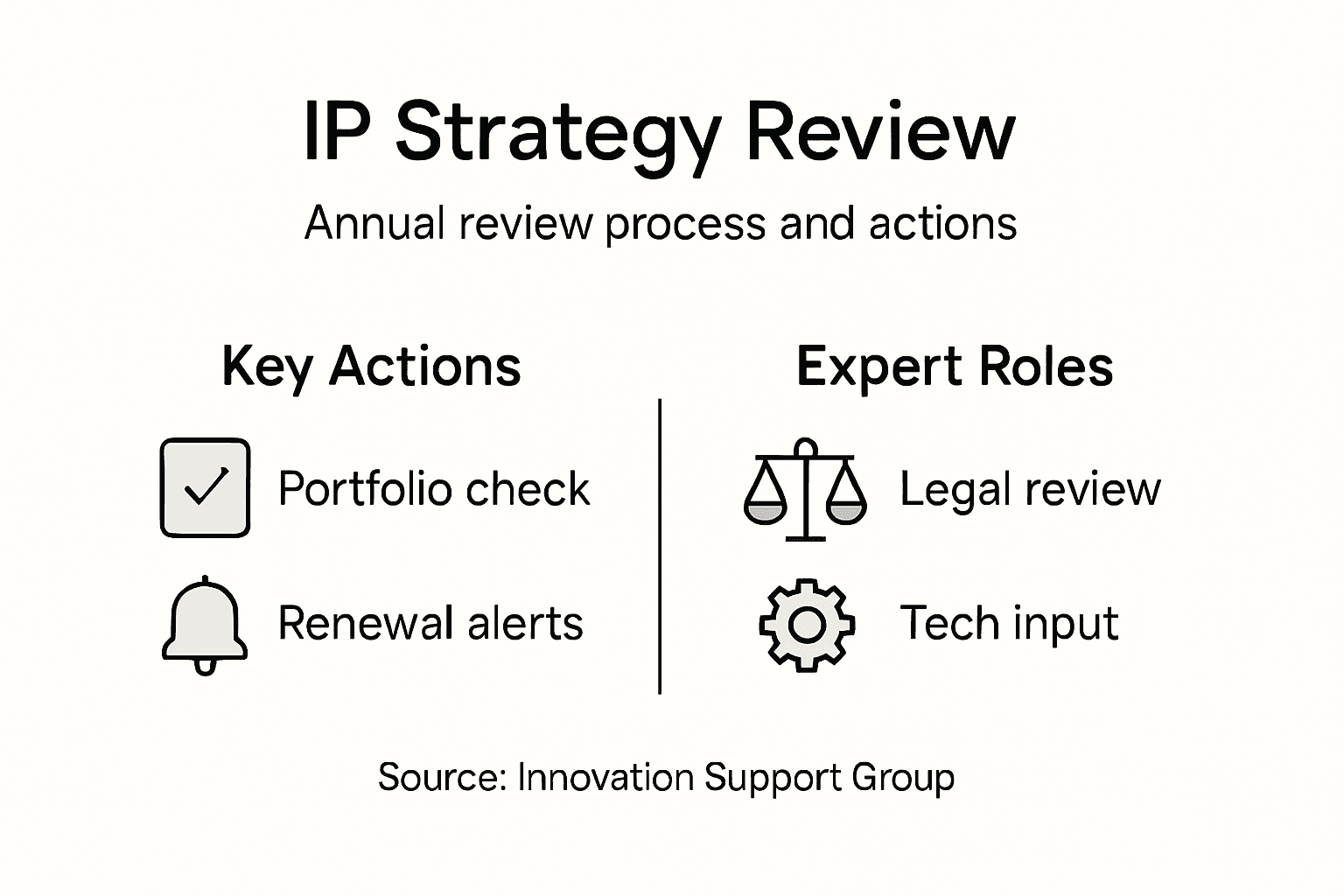 Infographic on annual IP strategy review