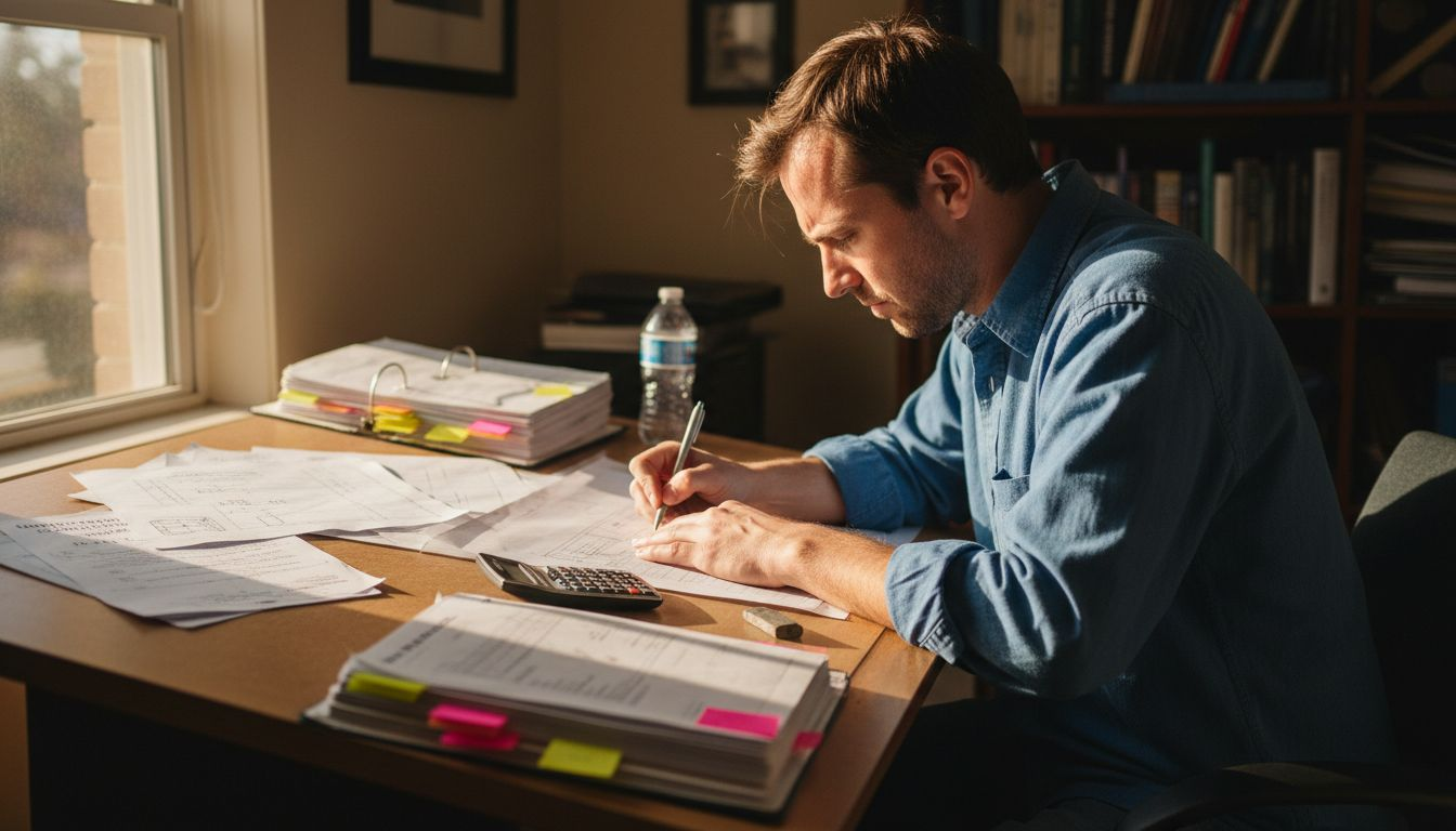 Engineer drafting technical patent documents