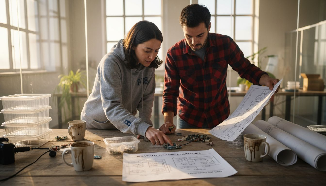 Gli ingegneri stanno valutando i prototipi di sensori per la tecnologia alimentare.