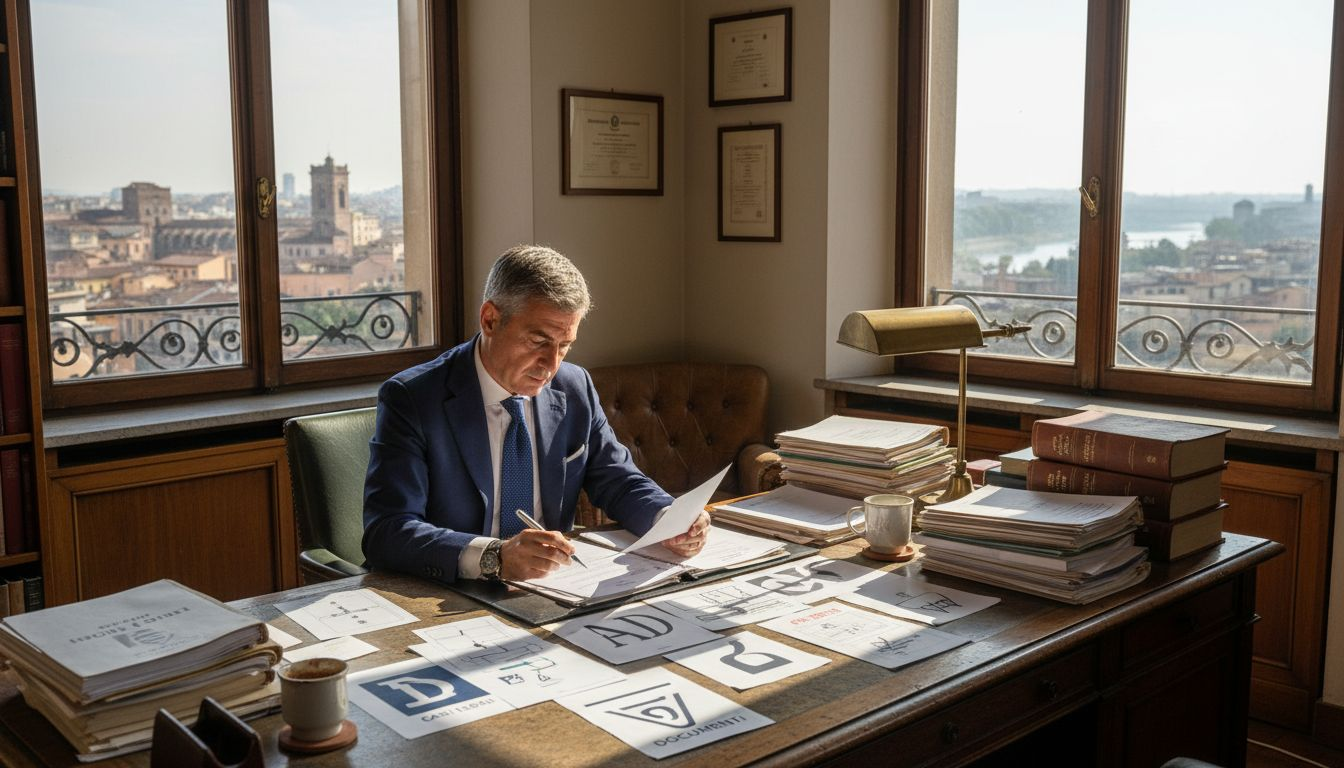 Un avvocato esamina le proposte di logo per garantire la tutela legale del marchio.