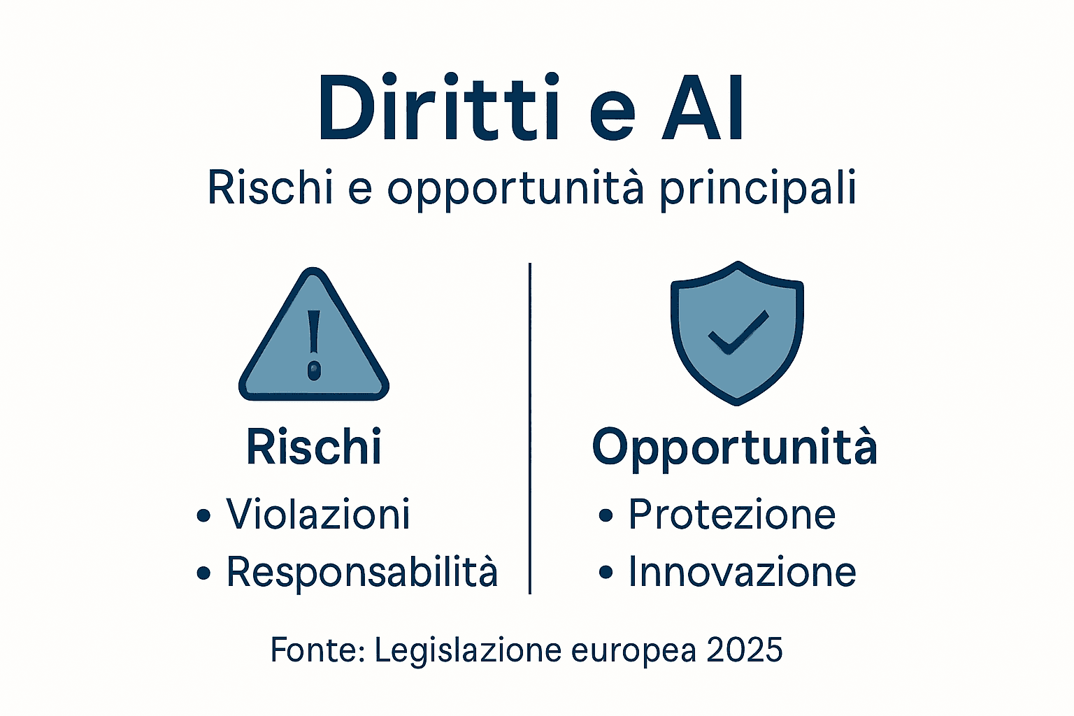 Infografica: intelligenza artificiale e diritto d'autore – rischi e nuove opportunità a confronto