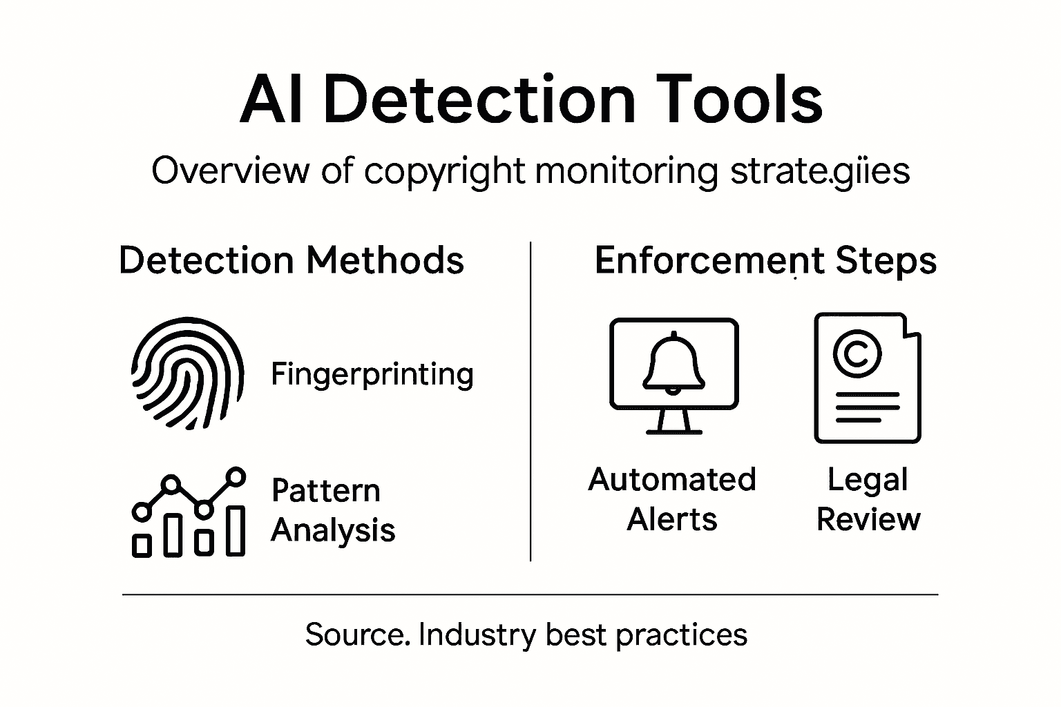 AI copyright detection tools infographic