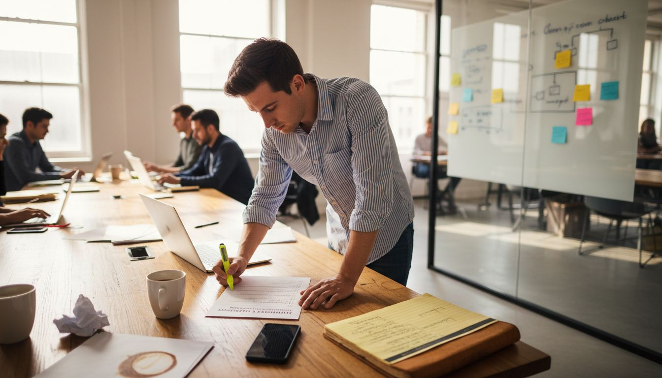 Startup founder performing copyright audit