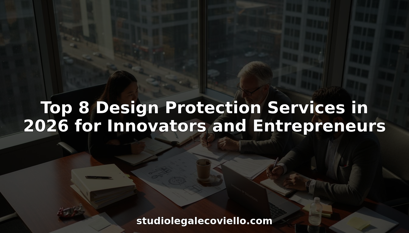 Team reviews design protection documents in sunlit office