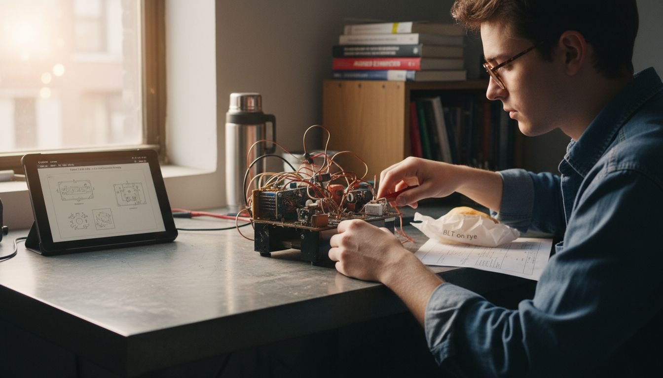 Inventor adjusting early-stage device prototype