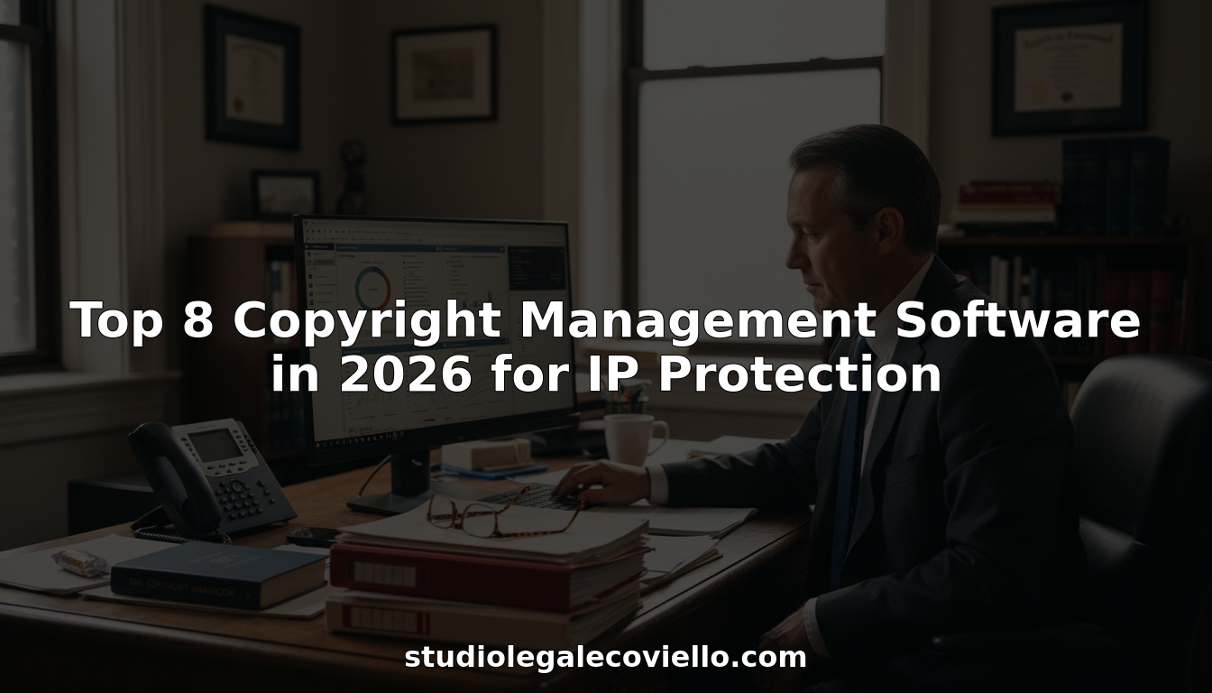 IP attorney reviews copyright software dashboard