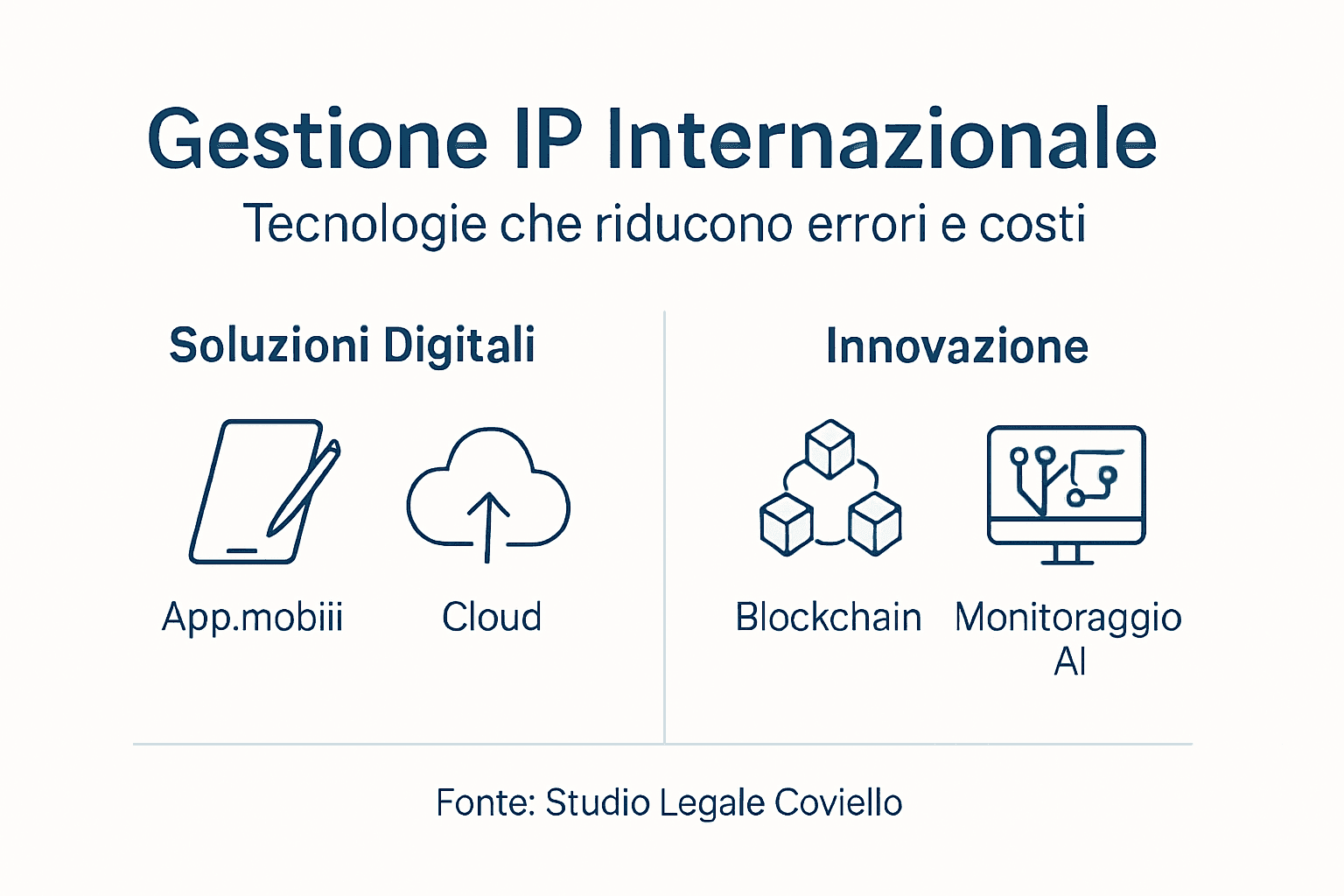 Panoramica visiva sulle soluzioni tecnologiche per la protezione della proprietà intellettuale a livello internazionale