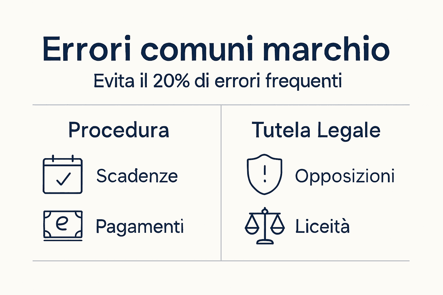 Infografica: gli errori più frequenti nella registrazione di un marchio