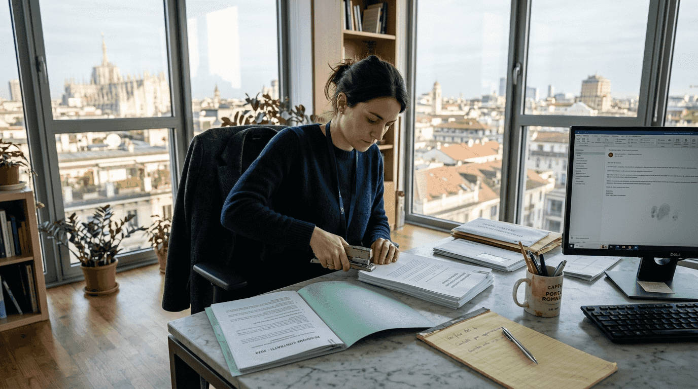 Professionista legale che si occupa della gestione e dell’organizzazione della documentazione relativa ai marchi