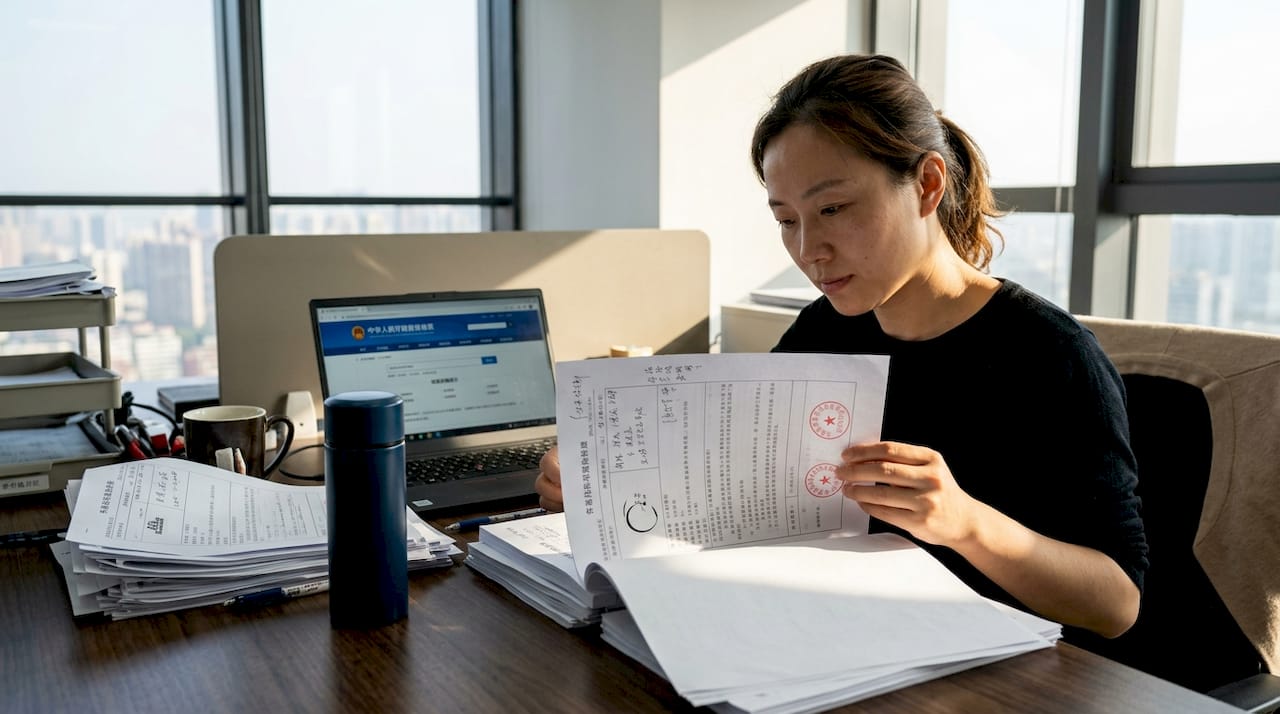 Esperto nella verifica e nell'analisi dei documenti necessari per la registrazione in Cina.