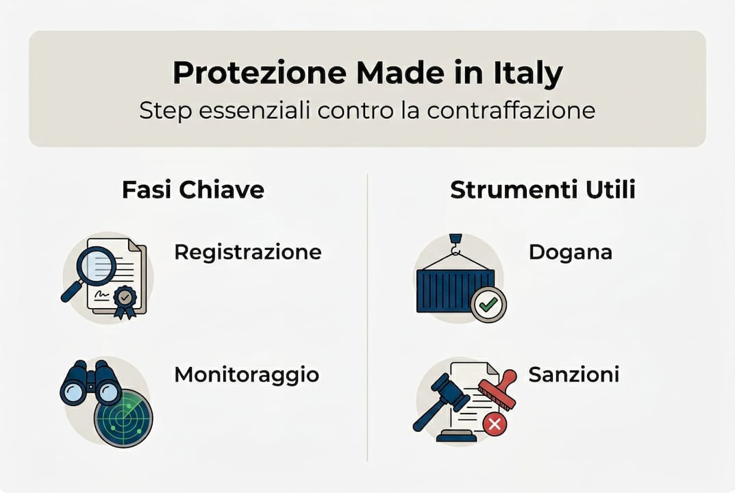 Infografica sulla tutela del marchio Made in Italy