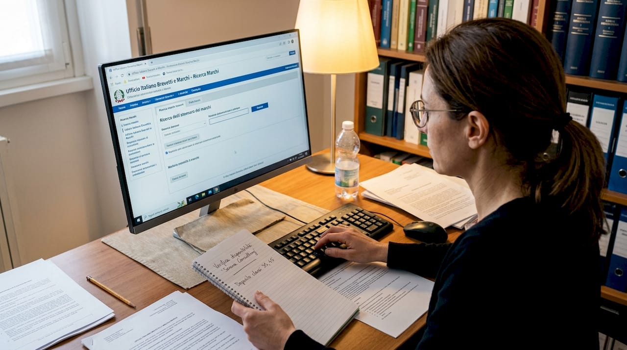 Avvocato specializzato esamina dati informatici