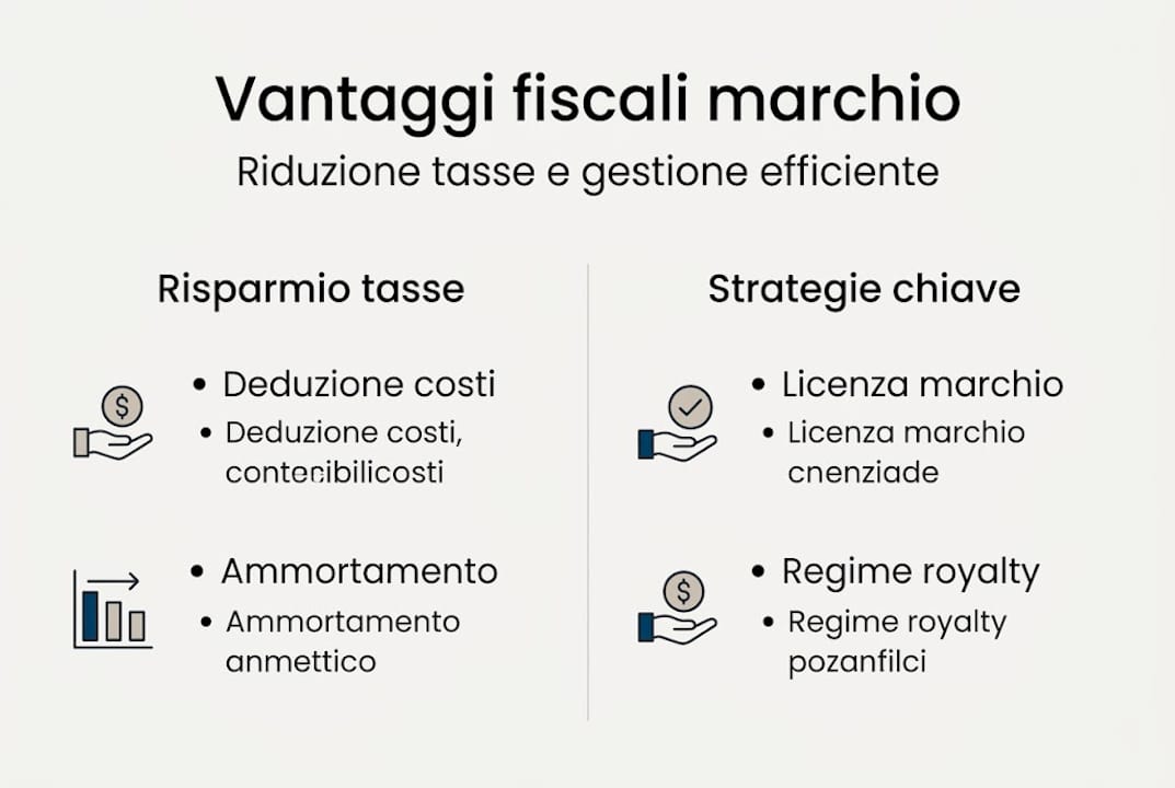 Infografica: tutti i vantaggi fiscali legati al marchio e le strategie vincenti per sfruttarli
