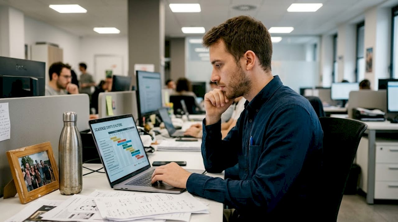 Un dipendente si occupa di tenere sotto controllo le scadenze degli asset digitali.