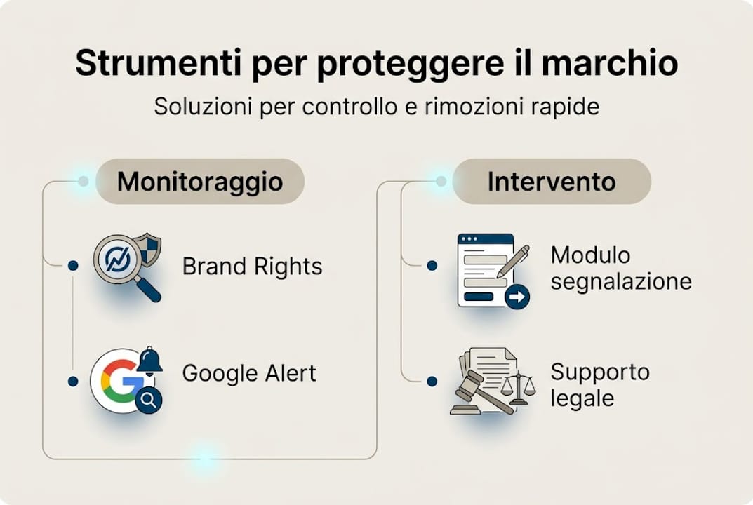 Infografica sugli strumenti per il monitoraggio e la gestione del brand su Facebook