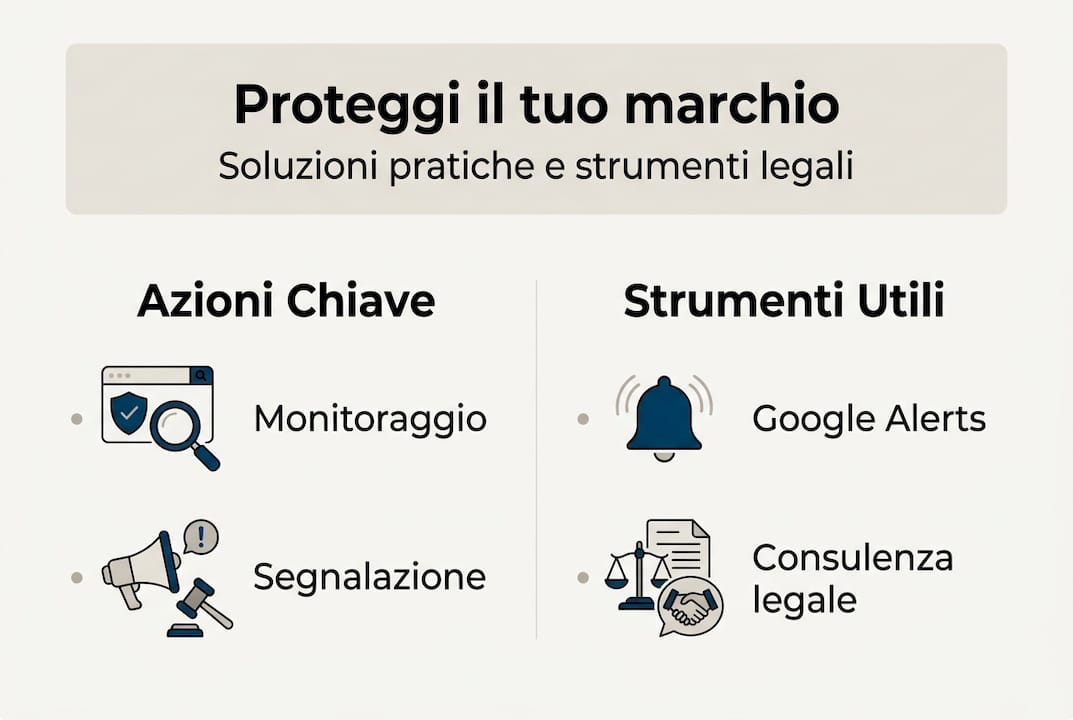 Infografica: panoramica degli strumenti per la tutela del marchio