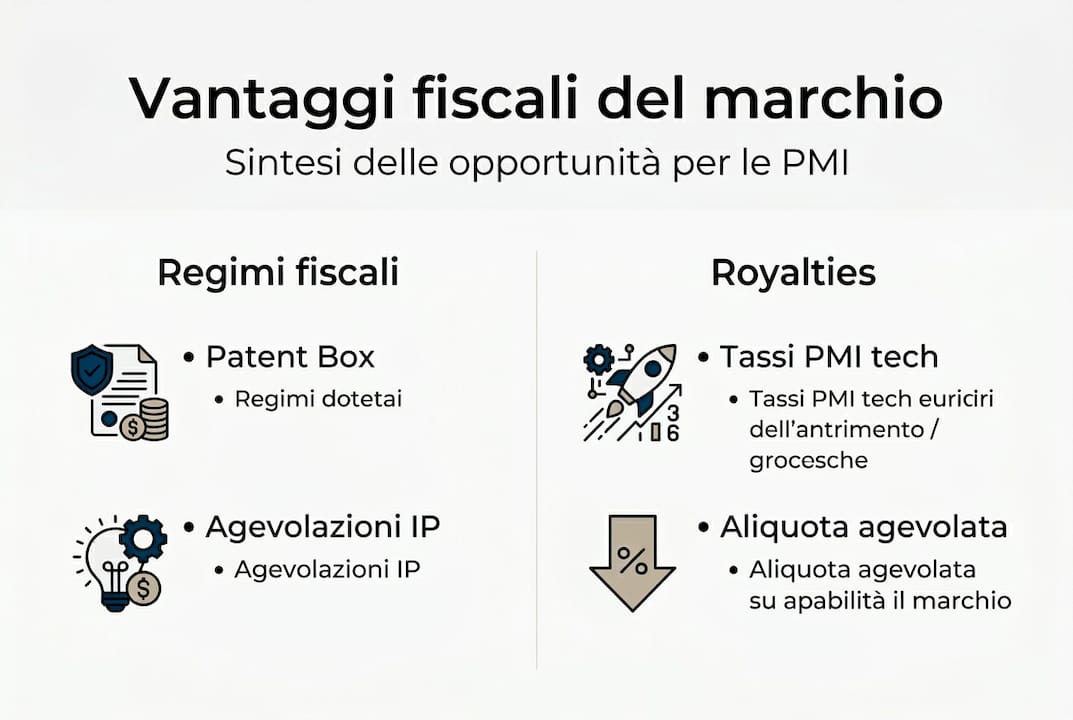 Infografica: tutti i vantaggi fiscali della rivalutazione del marchio