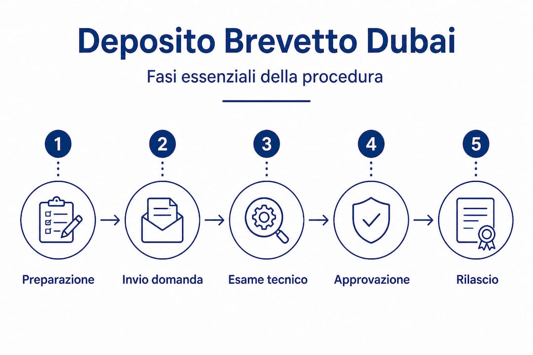 Infografica: tutti i passaggi per registrare un brevetto a Dubai