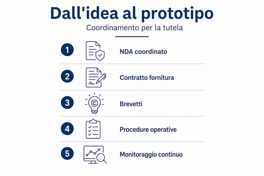 Scopri nell’infografica i 5 passaggi fondamentali per proteggere il tuo prototipo