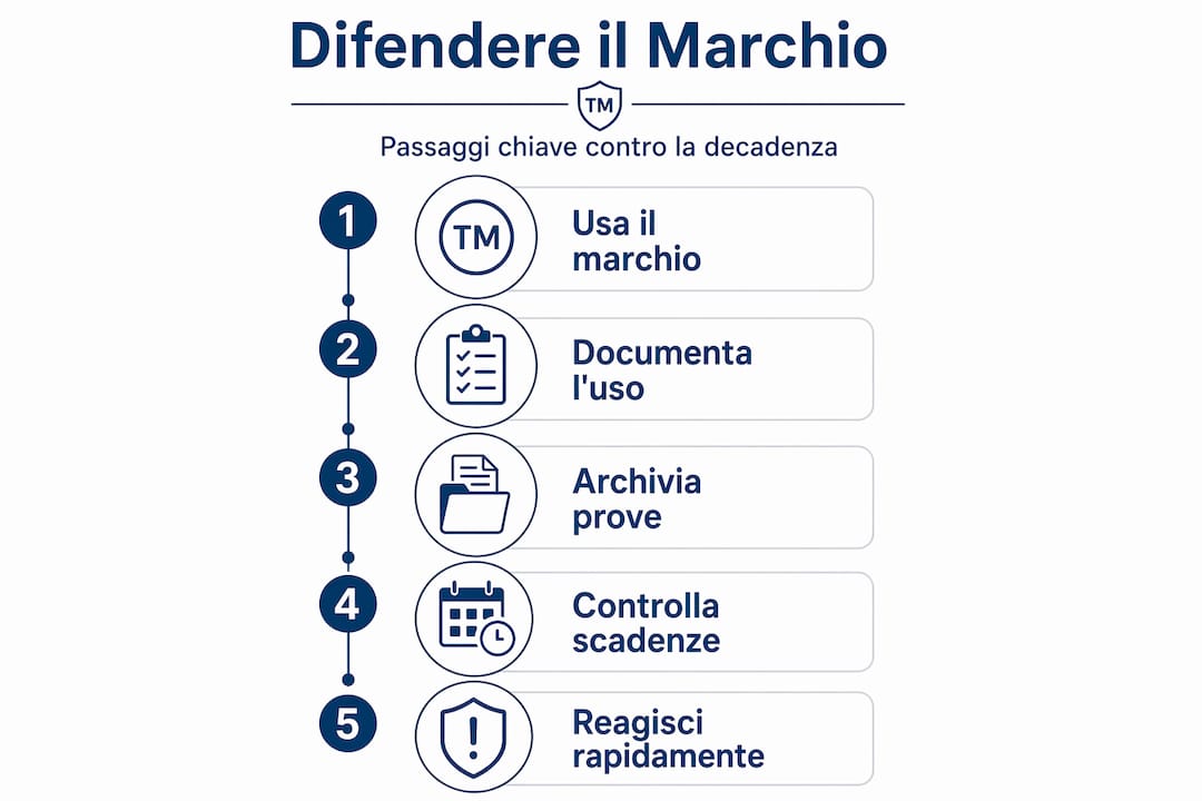 Schema illustrativo delle strategie per la tutela del brand