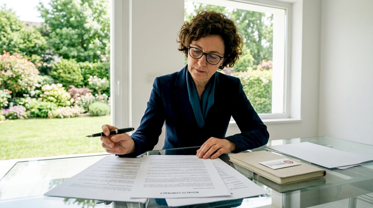 Imprenditrice alle prese con la revisione dei contratti di royalties