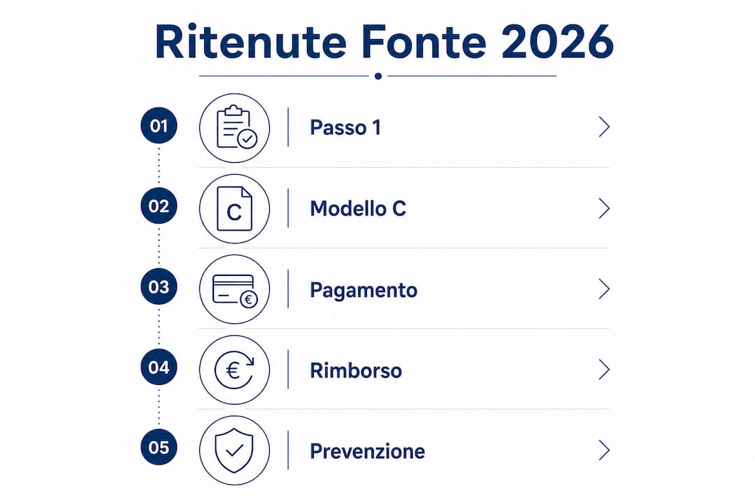 Guida 2026: infografica sui processi di gestione delle ritenute e delle royalties