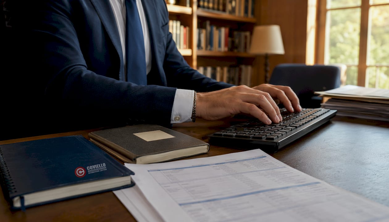 Mani al lavoro sulla contabilità dei marchi