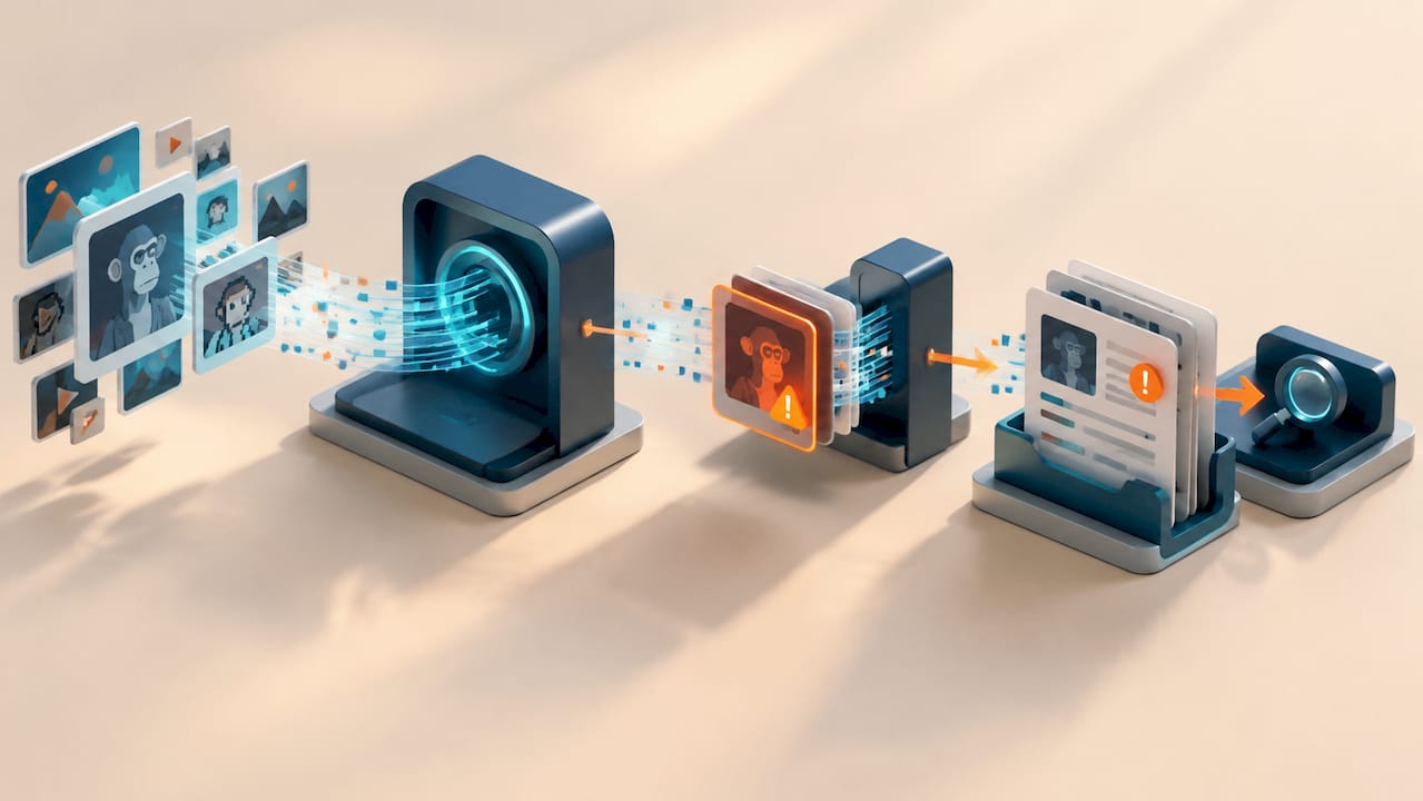 Sistema automatico di monitoraggio dei marchi digitali