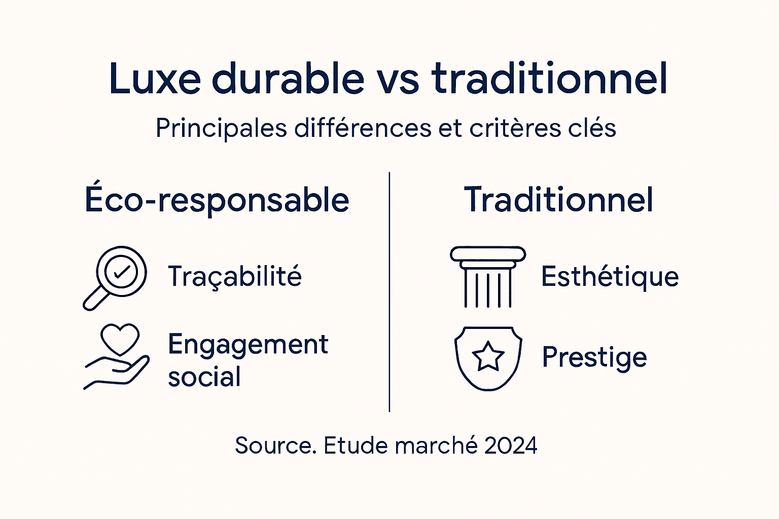 Infographie : le luxe durable face au luxe traditionnel