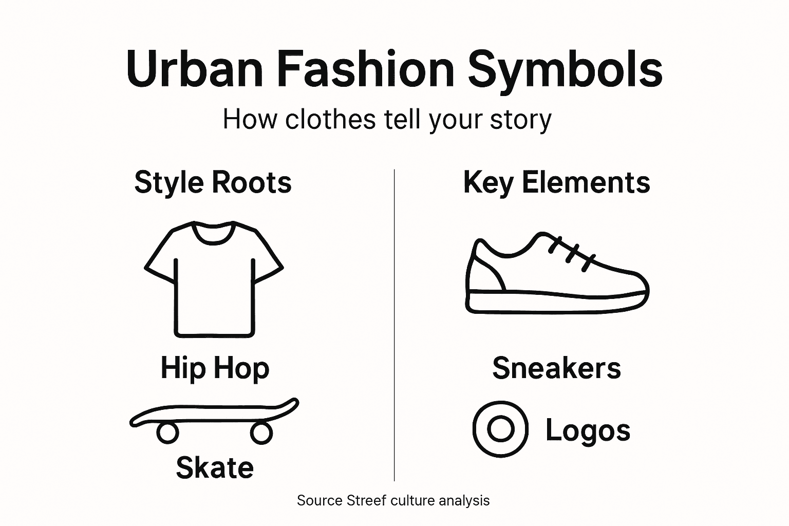 Infographic about urban fashion symbolism