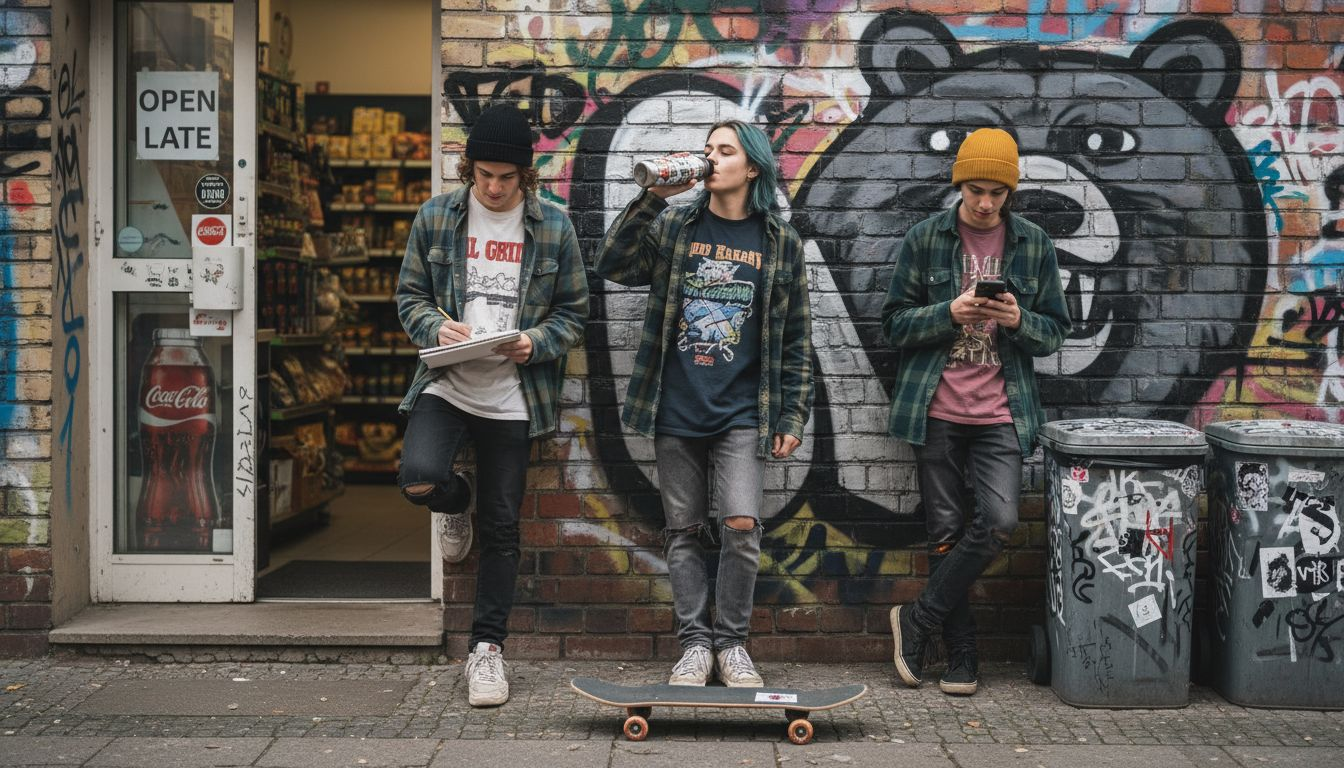 Teens in Berlin expressing streetwear identity