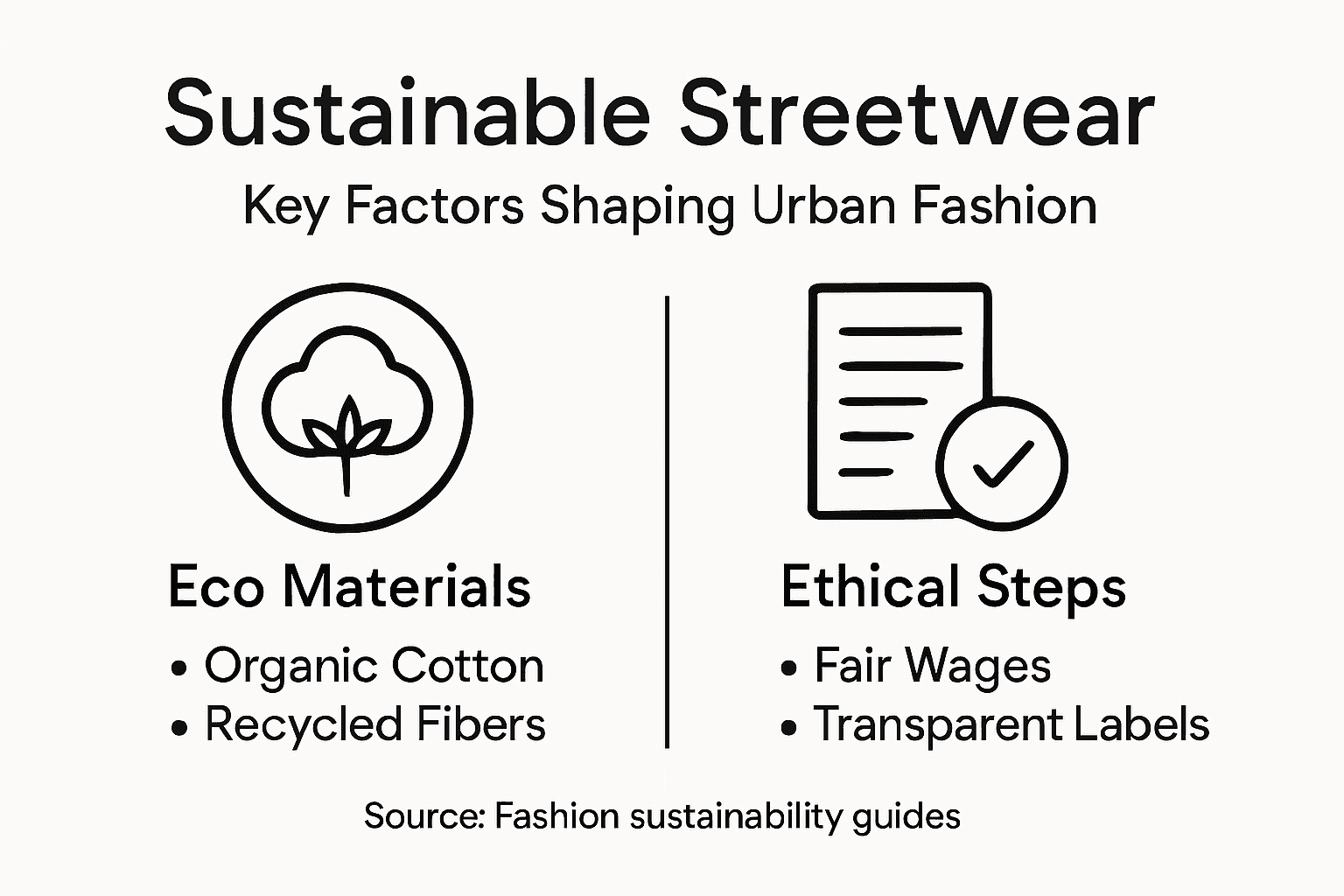 Infographic showing sustainable streetwear essentials