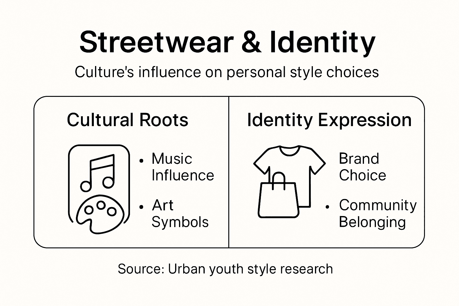 Infographic streetwear culture and identity overview