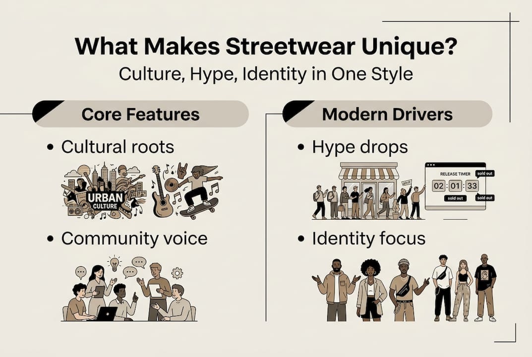 Infographic showing streetwear uniqueness breakdown