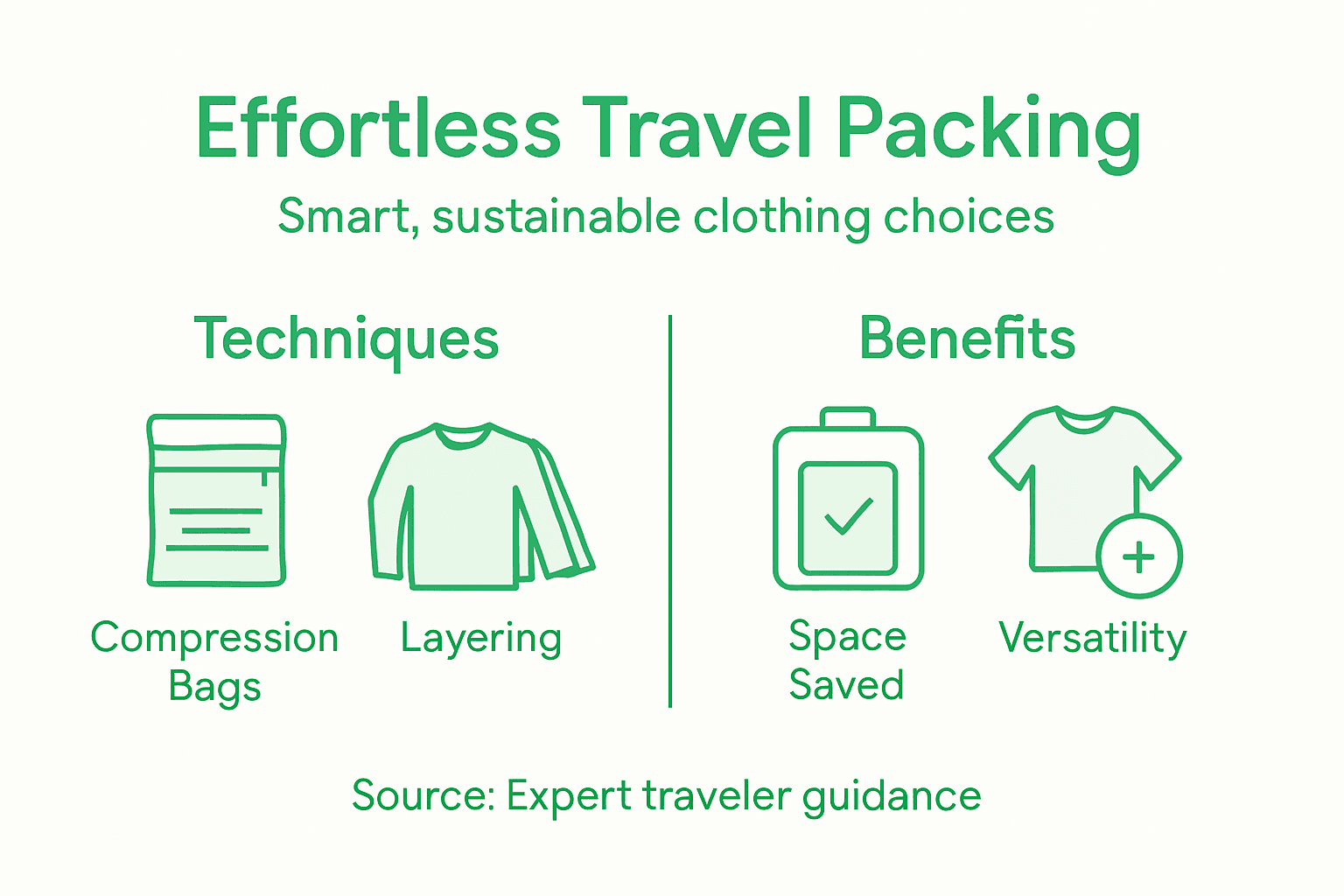 Infographic showing sustainable packing strategies
